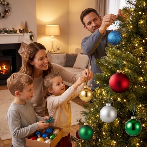 Christmas Plastic Ornament Hooks Set - Green, 100 Pcs for Tree Decoration