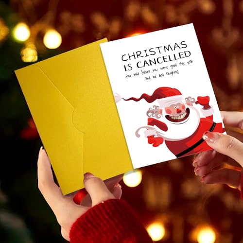 Funny Christmas Greeting Card for Friends and Family - Style D