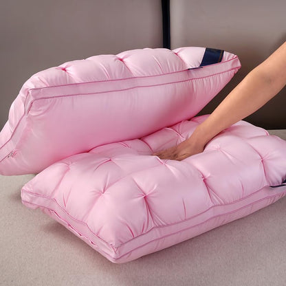 Queen Size Hotel-Quality Pillows Set - Pink, 2 Pieces, 20x30 Inches