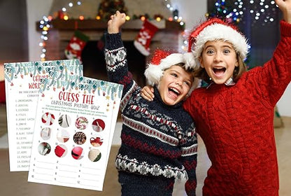 Christmas Games Bundle - Multicolor Word Scramble & Picture Quiz for Holiday Parties