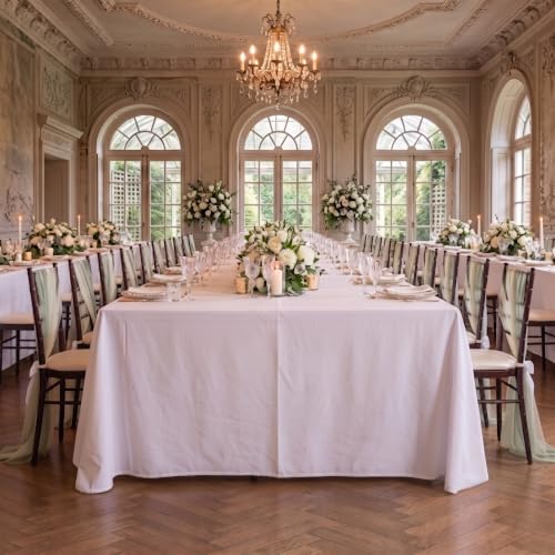 16 Pack 8ft Sage Green Wedding Chair Sashes with Bow Ties - Aisle Decor