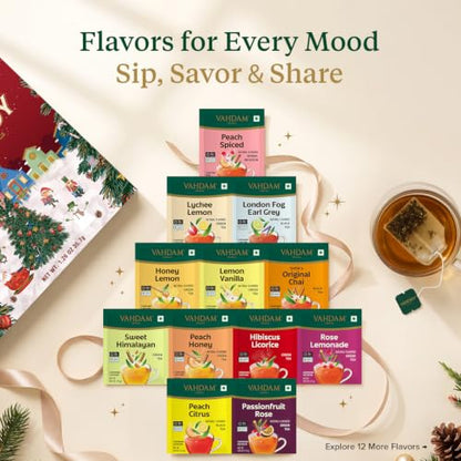 Tea Advent Calendar 2026 - 24 Unique Tea Bags Gift Set, Tea Countdown