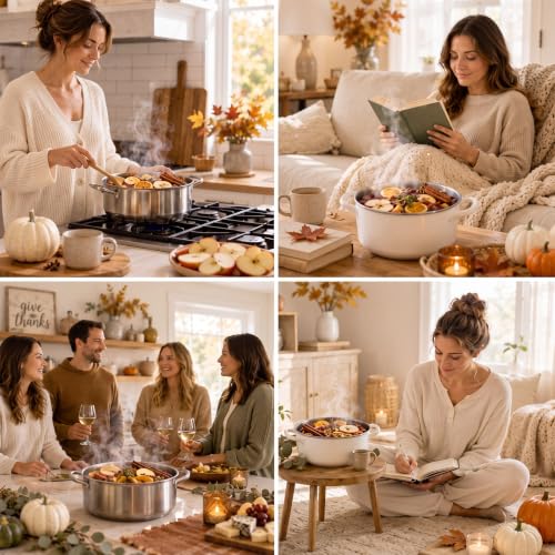 Fall Simmer Pot Mix with Dried Fruits and Herbs - Natural Aromatherapy Gift Set