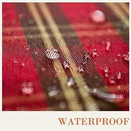 Waterproof Christmas Rectangle Tablecloth 60x84 inch - Gold, Spill-Proof Holiday Decor