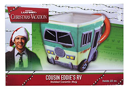 22 oz Molded Ceramic RV Mug - Christmas Vacation Cousin Eddie Holiday Drinkware - Variation of 20 Ounces
