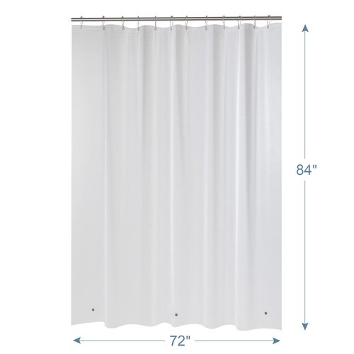AmazerBath Extra Long Shower Curtain Liner, Plastic Shower Liner 84 Inches Long, Frosted PEVA 72x84 Shower Curtain Liner, Cute Waterproof 84 Inch Shower Curtain Liners with 3 Magnets