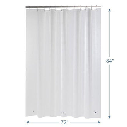 AmazerBath Extra Long Shower Curtain Liner, Plastic Shower Liner 84 Inches Long, Frosted PEVA 72x84 Shower Curtain Liner, Cute Waterproof 84 Inch Shower Curtain Liners with 3 Magnets