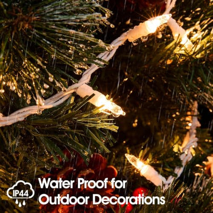 Warm White Connectable Christmas String Lights - 21ft Indoor Outdoor Decorations