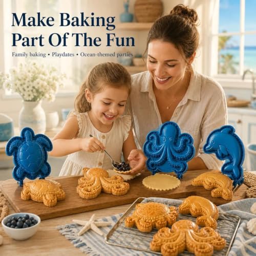 Sea Turtle Ocean Filled Pie Press Collection - Reusable Mini Hand Pie Mold