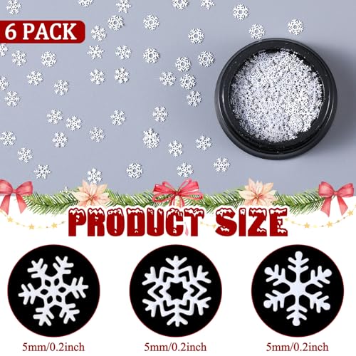 600 Pcs Mini White Snowflakes Christmas Craft Decorations - Variation of 600