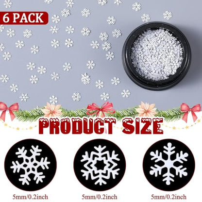 600 Pcs Mini White Snowflakes Christmas Craft Decorations - Variation of 600
