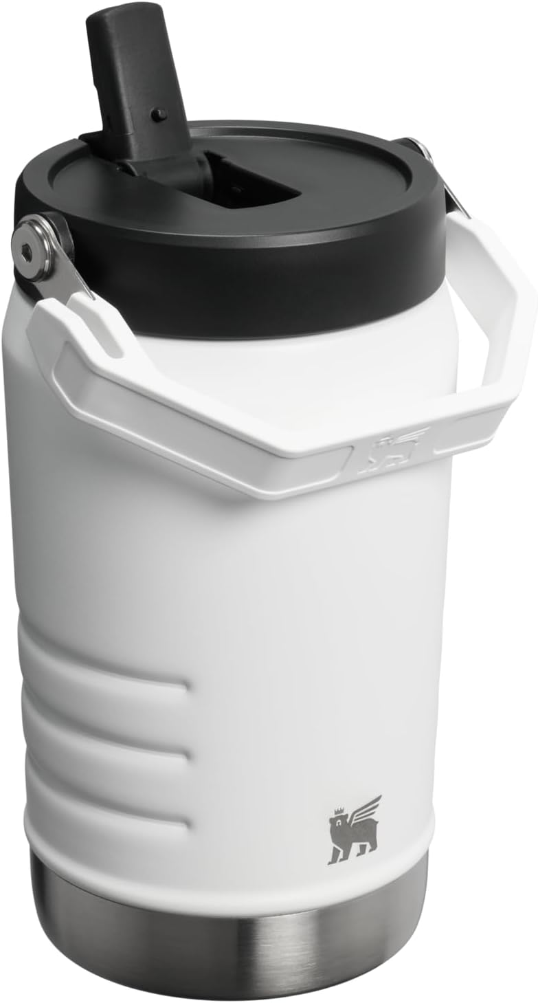 Stanley IceFlow 2.0 Flip Straw Jug - 40 oz Insulated Stainless Steel | Leakproof Travel & Sports | BPA-Free | Chalk