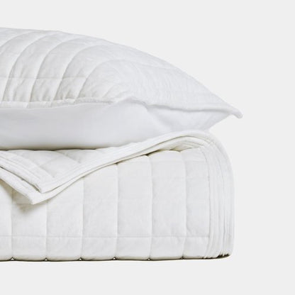RECYCO Luxury Velvet Quilt Set Full Queen Size Bedding Sets, Ultra Soft Velvet Comforter Set, Lightweight Channel Box Stitch Oversized Bedspread Coverlet for All Season, with 2 Shams, Bright White