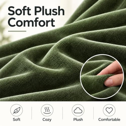 Reversible Waterproof Pet Blanket for Large Dogs - Green 50x60 Inches