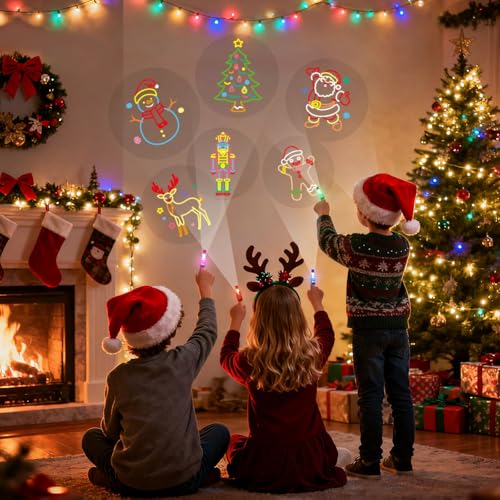 Christmas Glow in the Dark Finger Lights - 24 Pack Festive LED Party Favors