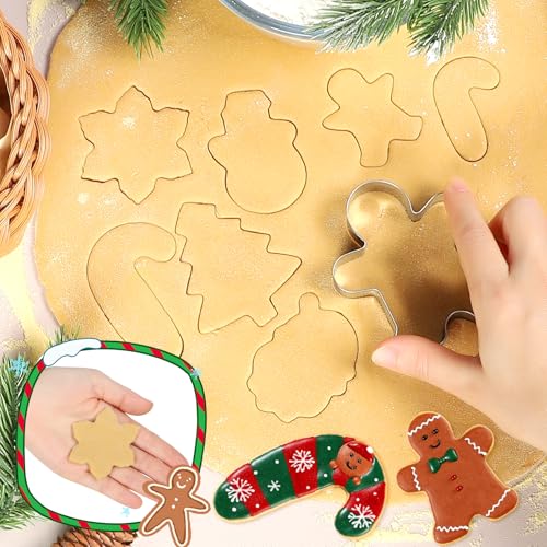 Christmas Cookie Cutter Set 18 Pcs Holiday Baking Molds Santa Tree Snowflake