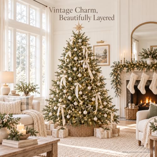 Rustic Champagne Christmas Ornaments Set 16PCS - Medium, Farmhouse Decor