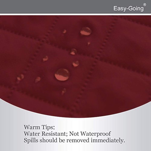 Easy-Going Chair Sofa Slipcover Reversible Sofa Cover Water Resistant Couch Cover Furniture Protector Cover with Elastic Straps for Pets Kids Children Dog Cat (Chair, Christmas Red/Ivory)