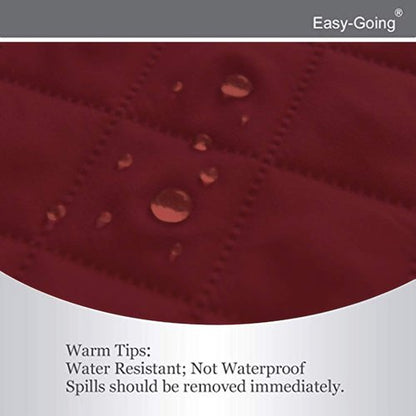 Easy-Going Reversible Couch Cover for 3 Cushion Couch Sofa Cover for Dogs Water Resistant Furniture Protector Cover with Foam Sticks Elastic Straps for Pet Cat (Sofa, Christmas Red/Ivory)
