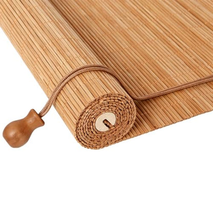 Outdoor Bamboo Roll-Up Blinds 18x40in Natural Shade & Privacy
