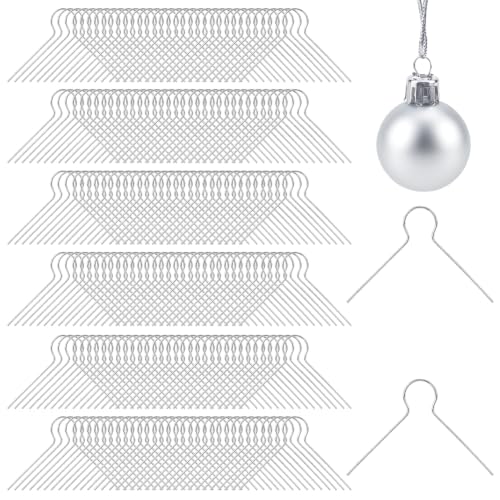 Christmas Ornament Hooks Set - Silver, 200 Pieces for Glass & Porcelain Decorations