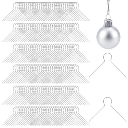 Christmas Ornament Hooks Set - Silver, 200 Pieces for Glass & Porcelain Decorations