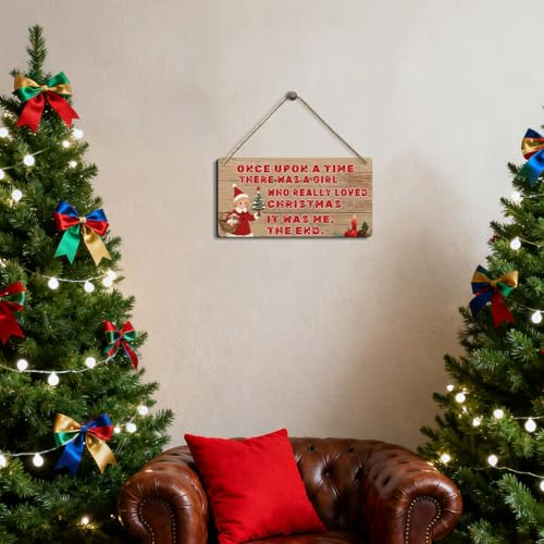 Vintage Christmas Farmhouse Wall Sign - Girl Who Loves Christmas - 6x12 Inch - Variation 01XmasGirl