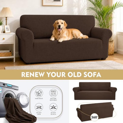 YEMYHOM 2026 Large Coffee Sofa Cover Slipcover for 3 Cushion Couch Pet Friendly