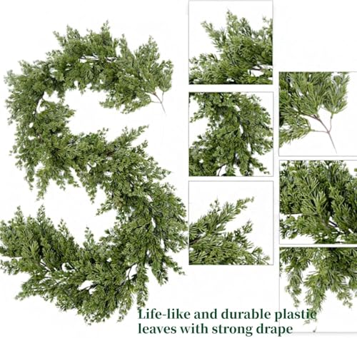180CM Artificial Christmas Cedar Garland for Holiday Decor