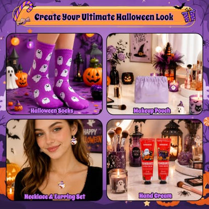 Halloween Gift Basket for Women - 13 Pcs Spooky Holiday Gift Set