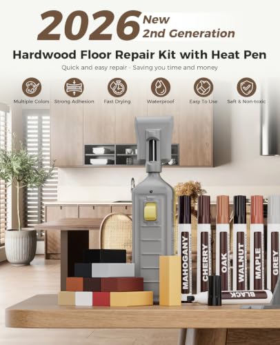 Hardwood & Vinyl Floor Repair Kit with Heat Pen - 11 Colors, B Series