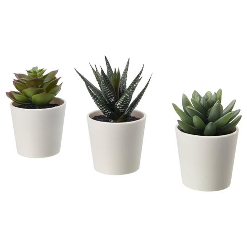 IKEA Fejka Artificial Potted Plant with Pot Indoor Outdoor Succulent / 3 Pack Size 2 ¼ " 3 Pack 203.953.31
