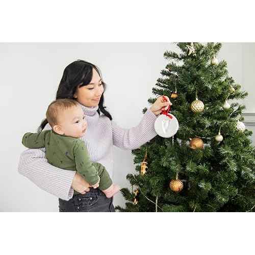 Pearhead Clay Handprint and Footprint Ornament, Baby's First Christmas, Newborn Keepsake Kit, Holiday Stocking Stuffer, Personalized Babyprint with Hanging Ribbon