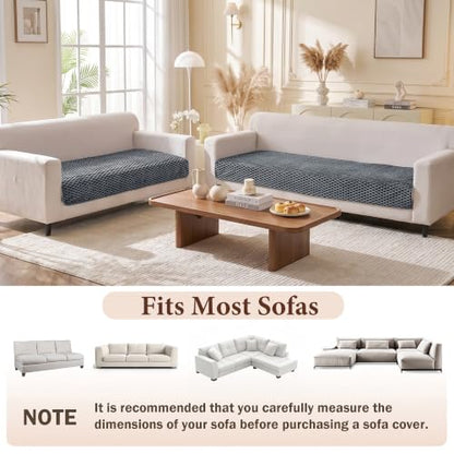 L Shaped Couch Cover 2 Pieces Dark Grey Waterproof Sofa Protector for Sectional Sofa - Large