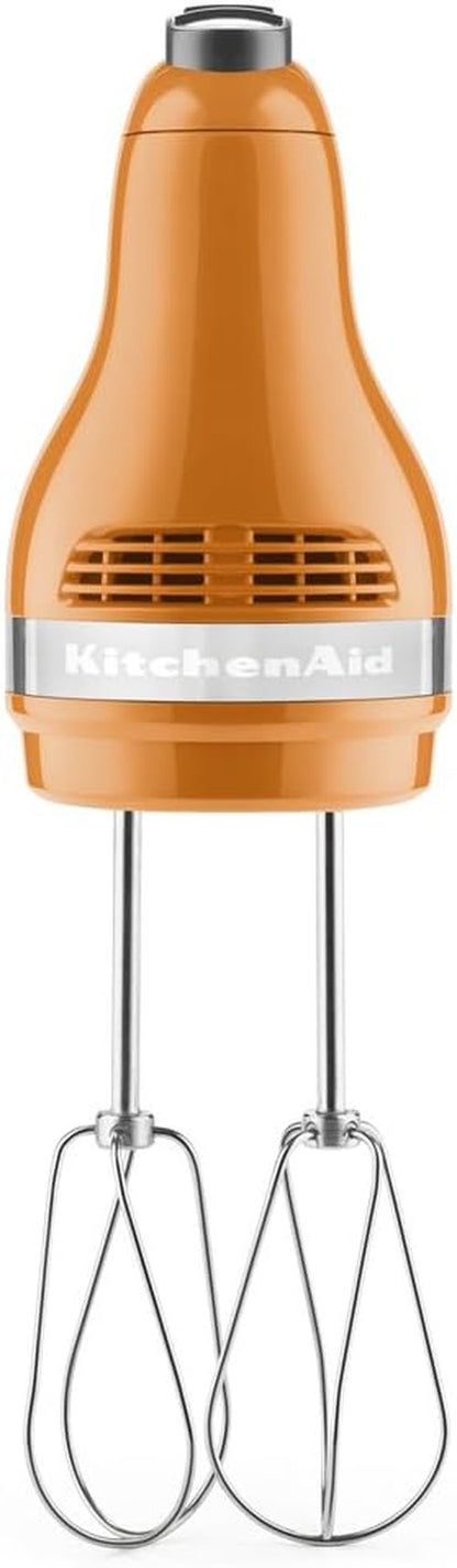 KitchenAid 5-Speed Hand Mixer - Ultra Power Performance in Vibrant Tangerine Color