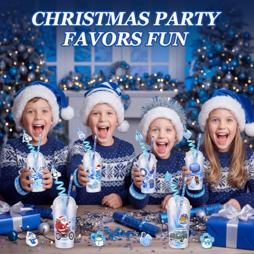 Christmas Party Favors Set - Snowman Variation - Cups, Stickers, Bracelets & More