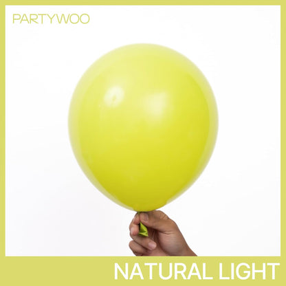 PartyWoo Lime Green Balloons - 50pcs 12 Inch Light Pastel Balloons for Graduation & Weddings