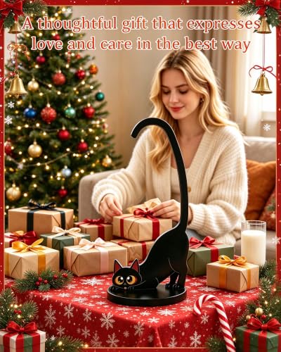 Black Cat Banana Holder Wooden Hanger - Cat Variation