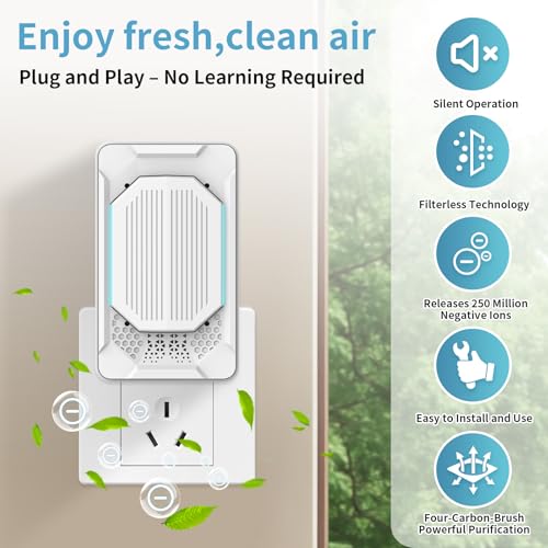MONYEES 4-Pack Small Air Purifiers for Home & Bedroom Odor Dust Smoke