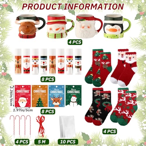 Christmas Ceramic Mug & Lip Balm Gift Set for Women