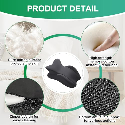 Ergonomic Memory Foam Wedge Pillow - Firm Support, Middle Size 24.5x16x9 Inch