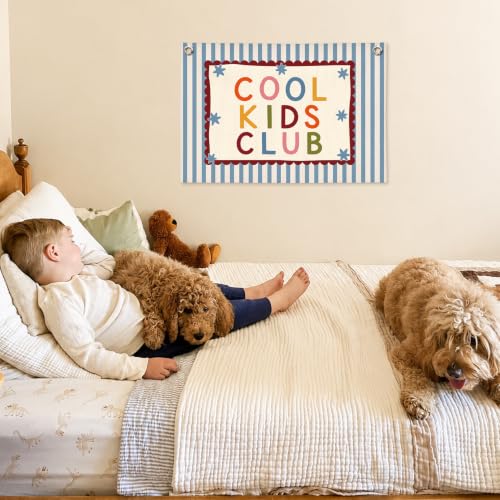 Kids Playroom Wall Decor - Children's Bedroom Banner with Inspiring Message - 2 Variation