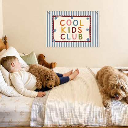 Kids Playroom Wall Decor - Children's Bedroom Banner with Inspiring Message - 2 Variation