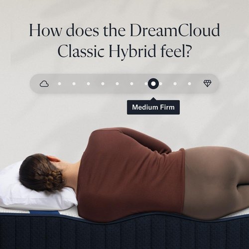 DreamCloud Classic 12" Queen Mattress - Luxury Hybrid Gel Memory Foam for Back Pain Relief | 365-Night Trial, Fiberglass Free, CertiPUR-US Certified