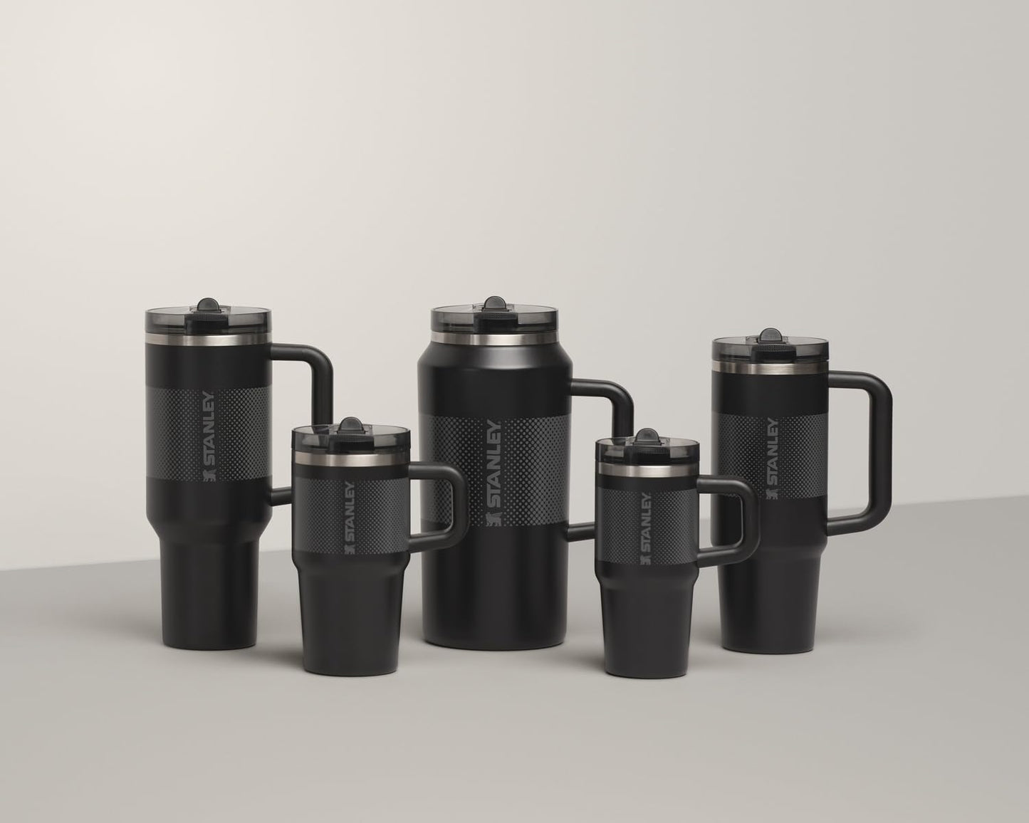 STANLEY Quencher ProTour 64 oz Tumbler - Leakproof Lid, Built-In Straw & Handle | Insulated Stainless Steel | Black Fade