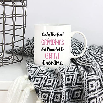 Grandma Mug for Mother's Day - Great Grandma Coffee Cup 11 Oz Gift from Granddaughter & Grandson