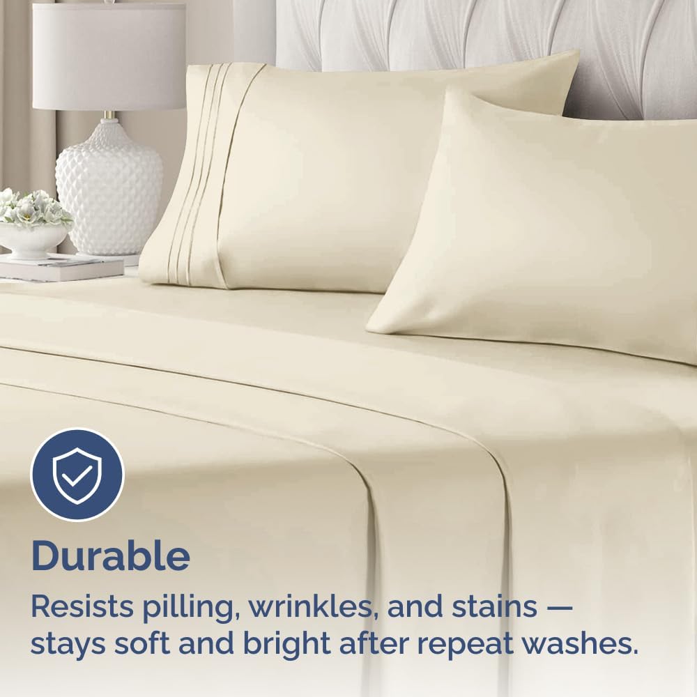 Queen Pillow Cases by [Brand Name] - Ultra Soft Hotel Quality Covers | Wrinkle-Free, Stain-Resistant - 2 Piece Set in Wheat