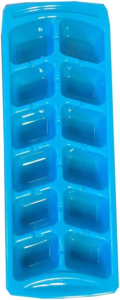 Skiennix 4-Pack Stackable Ice Cube Trays - BPA-Free Plastic, 12-Cube Set for Drinks & Meal Prep