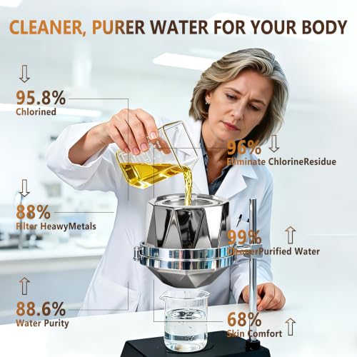 Upgraded Silver Bath Filter for Tub with Activated Carbon & Mineral Enrichment - Variation 02 Silver