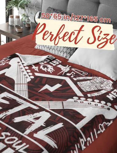 Heavy Metal Gift Throw Blanket 50x65 - Soft Flannel Gift for Rock Fans